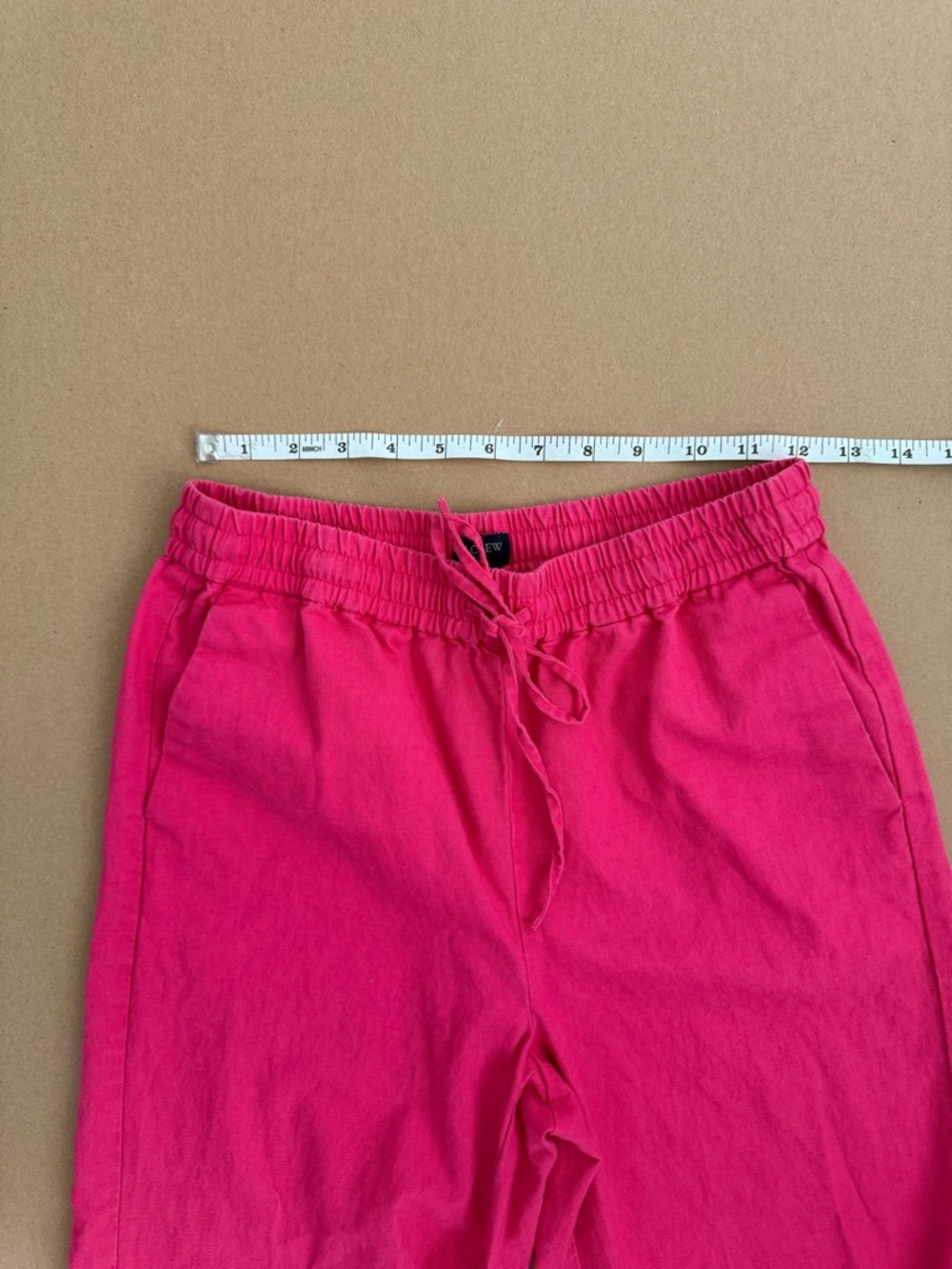 J. Crew pink linen cotton blend pants size 0 EUC - Picture 3 of 8